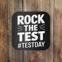 Rock The Test Encouragement Apparel For Teachers And Coaster thumb 0