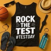 Rock The Test Encouragement Apparel For Teachers And Tank Top thumb 4