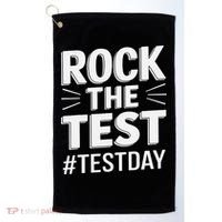 Rock The Test Encouragement Apparel For Teachers And Golf Towel thumb 0