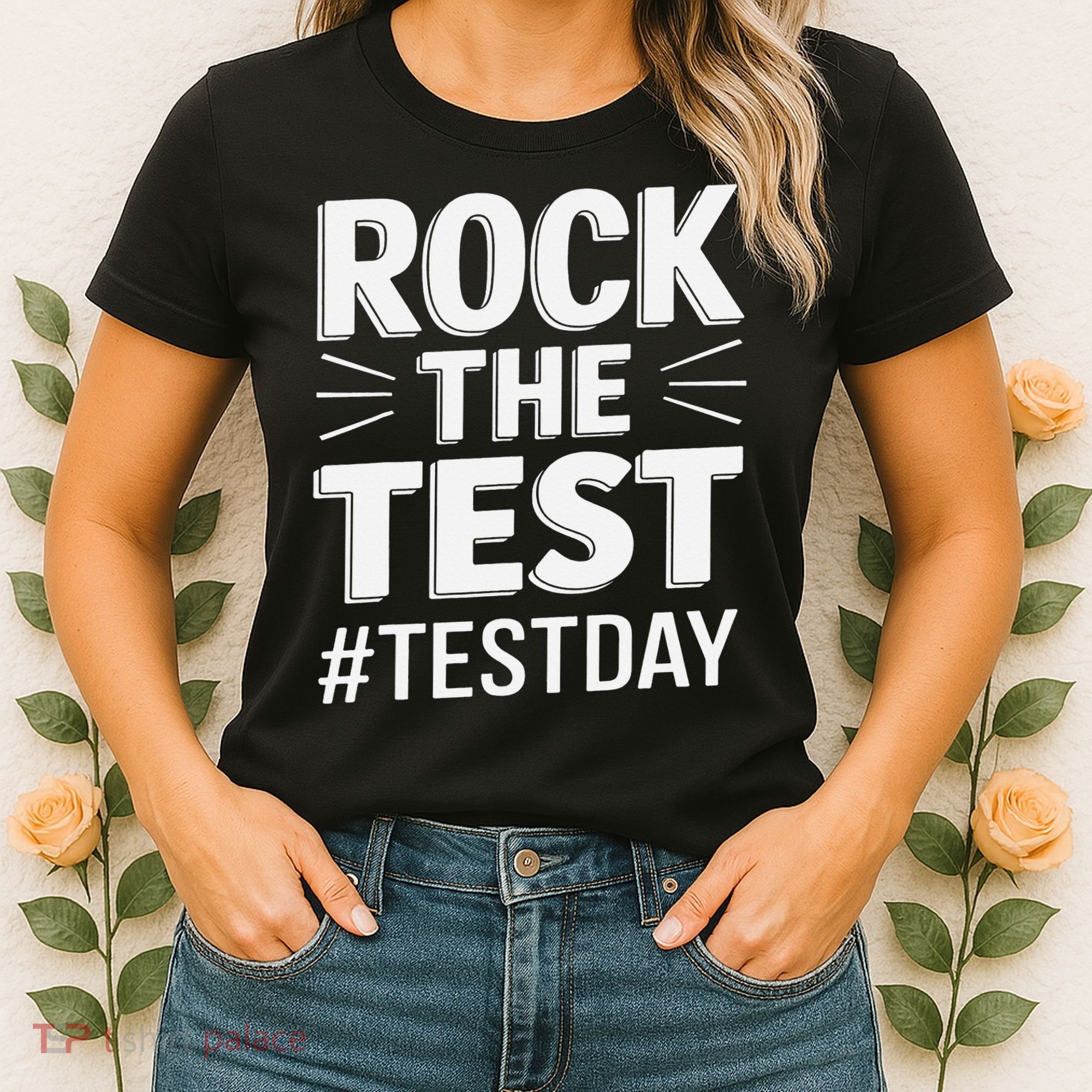 Rock The Test Encouragement Apparel For Teachers And Women's T-Shirt