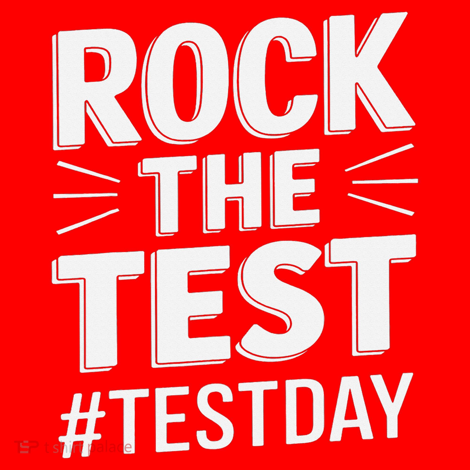 Rock The Test Encouragement Apparel For Teachers And Santa Hat