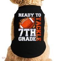 Ready To Tackle 7th Grade Football Back To School First Day Doggie Tank thumb 0