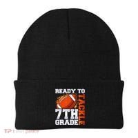 Ready To Tackle 7th Grade Football Back To School First Day Beanie thumb 0