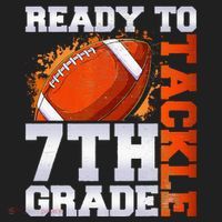 Ready To Tackle 7th Grade Football Back To School First Day Beanie thumb 2