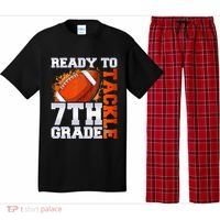 Ready To Tackle 7th Grade Football Back To School First Day Pajama Set thumb 0