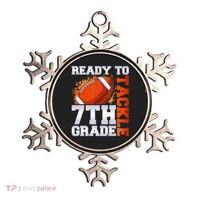 Ready To Tackle 7th Grade Football Back To School First Day Ornament
