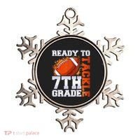 Ready To Tackle 7th Grade Football Back To School First Day Ornament thumb 0