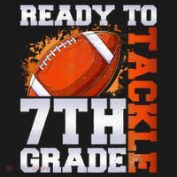 Ready To Tackle 7th Grade Football Back To School First Day Ornament thumb 1