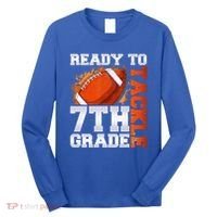Ready To Tackle 7th Grade Football Back To School First Day Long Sleeve Shirt thumb 0