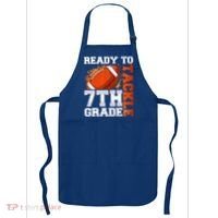 Ready To Tackle 7th Grade Football Back To School First Day Apron thumb 0