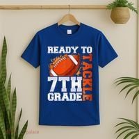 Ready To Tackle 7th Grade Football Back To School First Day T-Shirt thumb 2