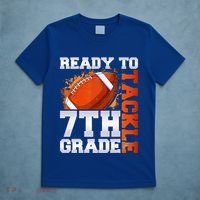 Ready To Tackle 7th Grade Football Back To School First Day T-Shirt thumb 5