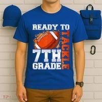 Ready To Tackle 7th Grade Football Back To School First Day T-Shirt thumb 6