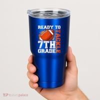 Ready To Tackle 7th Grade Football Back To School First Day Tumbler thumb 2