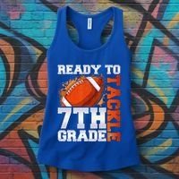 Ready To Tackle 7th Grade Football Back To School First Day Women's Tank Top thumb 3