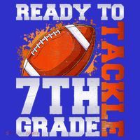 Ready To Tackle 7th Grade Football Back To School First Day Visor thumb 3