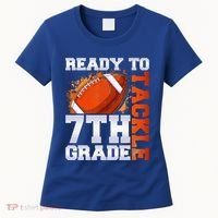 Ready To Tackle 7th Grade Football Back To School First Day Women's T-Shirt thumb 0