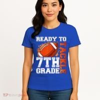 Ready To Tackle 7th Grade Football Back To School First Day Women's T-Shirt thumb 4