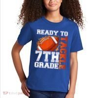 Ready To Tackle 7th Grade Football Back To School First Day Kids T-Shirt thumb 2