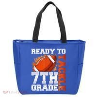 Ready To Tackle 7th Grade Football Back To School First Day Tote Bag thumb 0