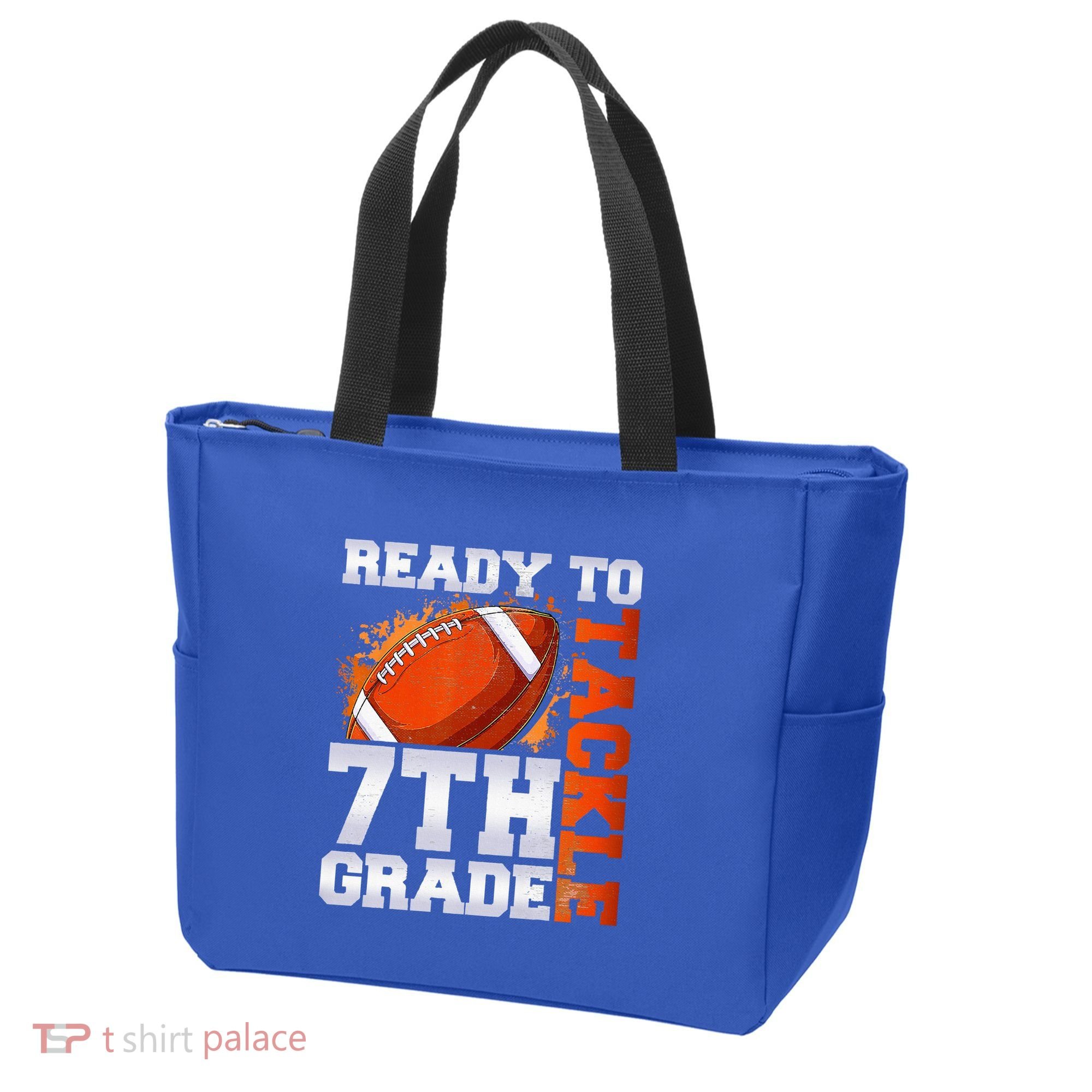 Ready To Tackle 7th Grade Football Back To School First Day Tote Bag