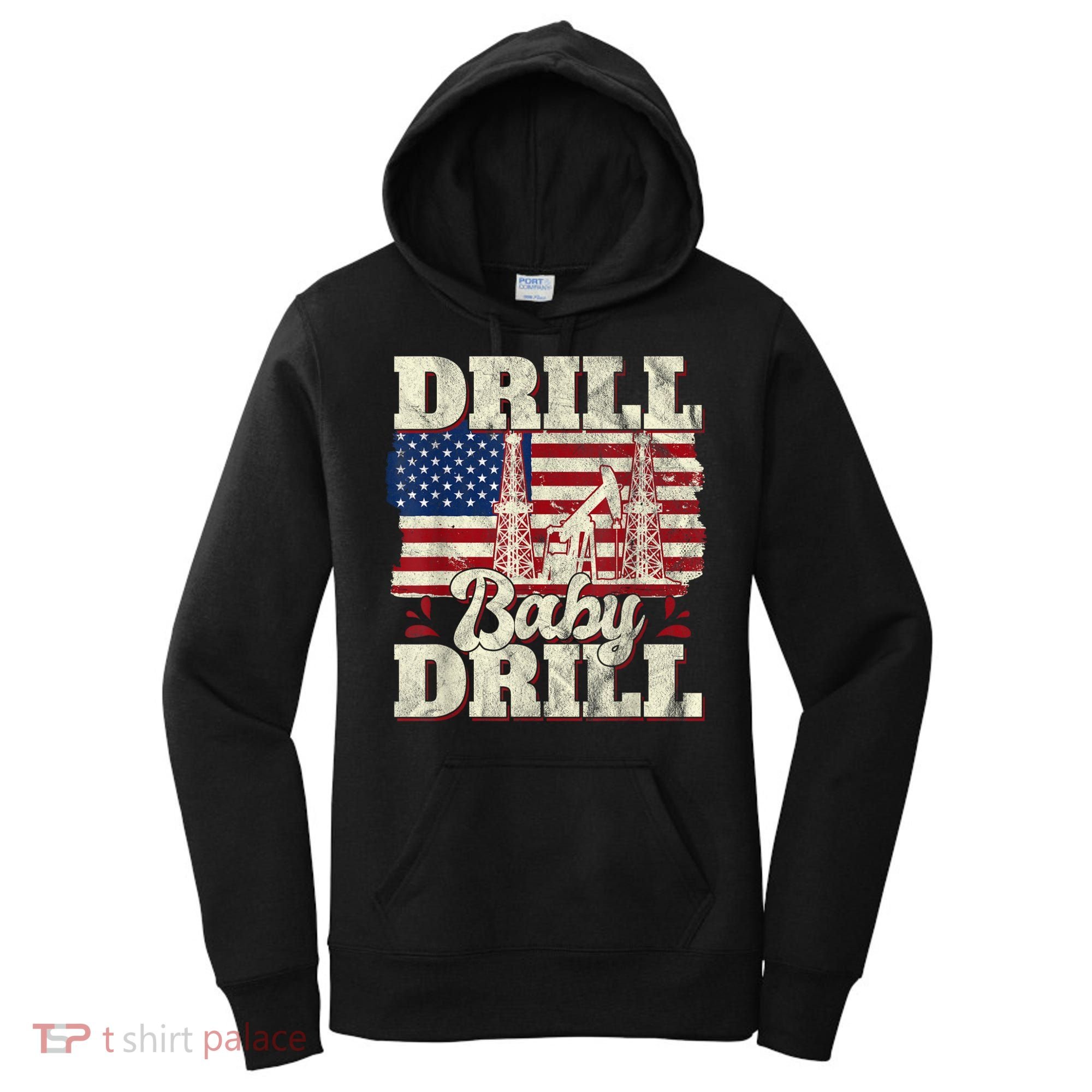 Red Trump Trump 2024 Drill Baby Drill Election Red Women's Hoodie