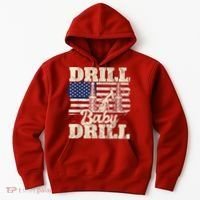 Red Trump Trump 2024 Drill Baby Drill Election Red Hoodie thumb 0