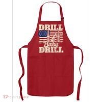 Red Trump Trump 2024 Drill Baby Drill Election Red Apron thumb 0