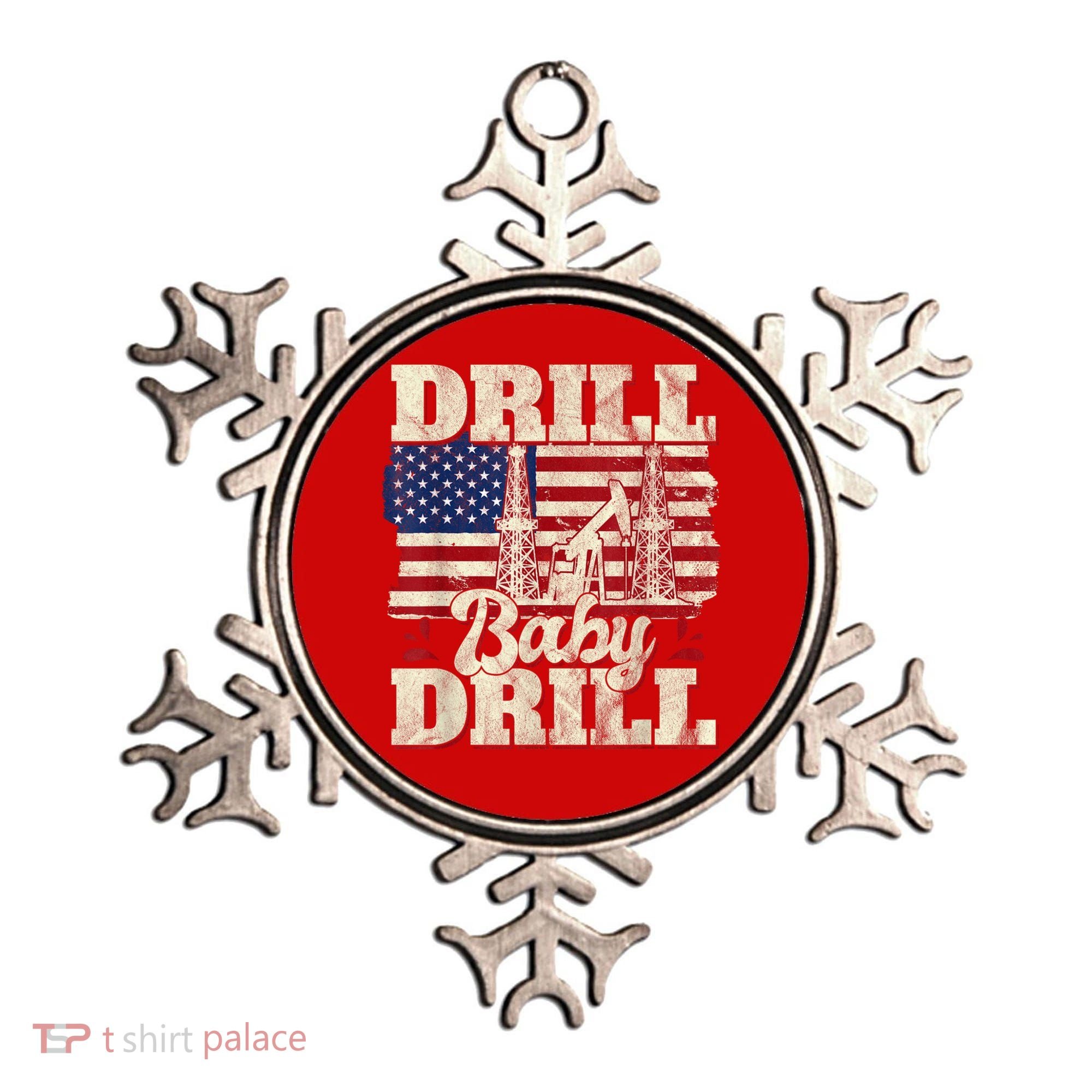 Red Trump Trump 2024 Drill Baby Drill Election Red Ornament