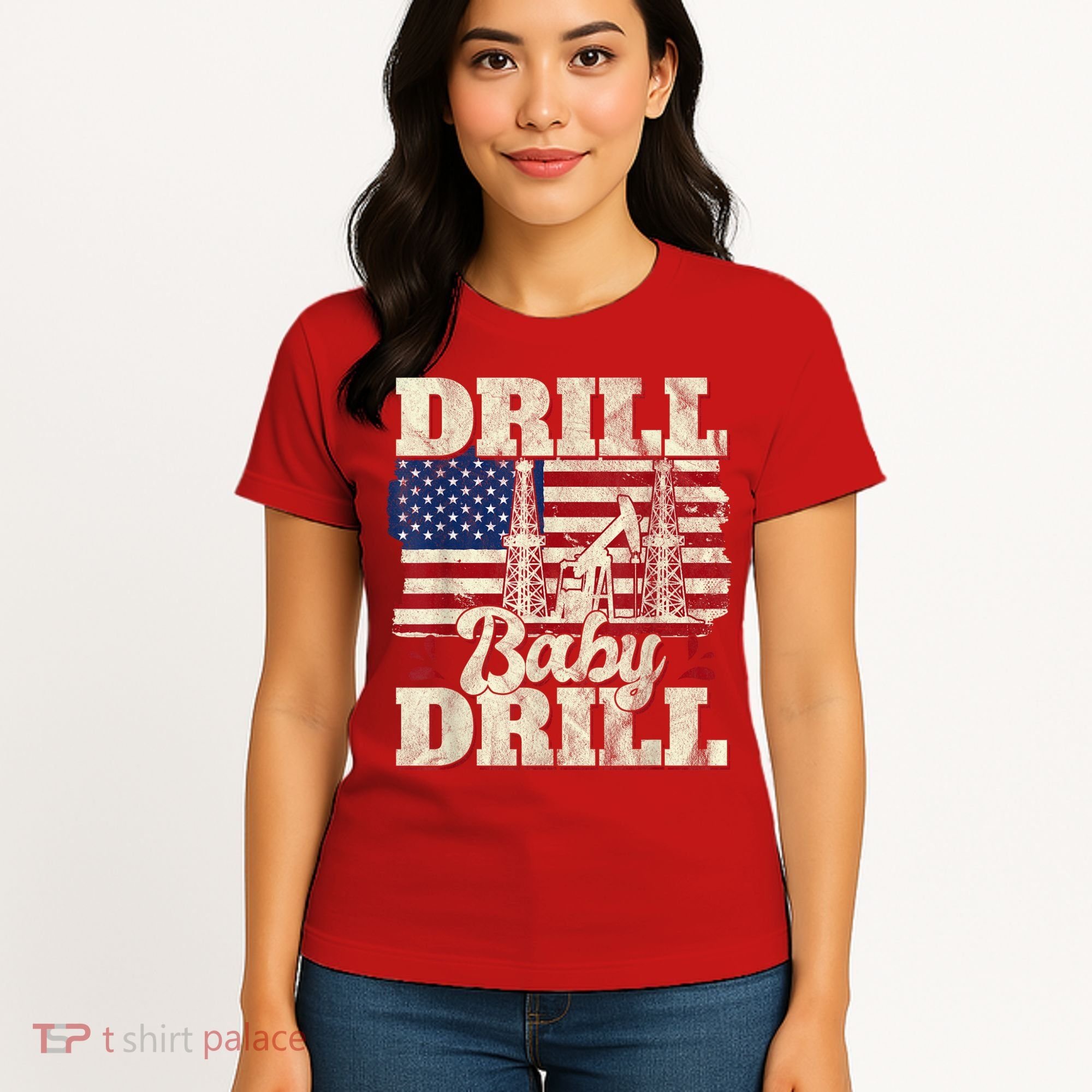 Red Trump Trump 2024 Drill Baby Drill Election Red Women's T-Shirt