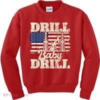 Red Trump Trump 2024 Drill Baby Drill Election Red Kids Sweatshirt thumb 0