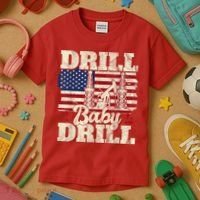 Red Trump Trump 2024 Drill Baby Drill Election Red Kids T-Shirt thumb 3