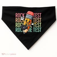 Rock The Test Day Teacher Testing Day Motivational Funny USA-Made Doggie Bandana thumb 0
