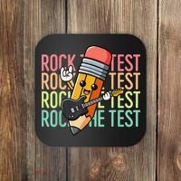 Rock The Test Day Teacher Testing Day Motivational Funny Coaster thumb 0