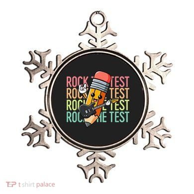 Rock The Test Day Teacher Testing Day Motivational Funny Ornament