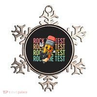 Rock The Test Day Teacher Testing Day Motivational Funny Ornament thumb 0