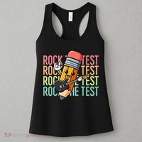 Rock The Test Day Teacher Testing Day Motivational Funny Women's Tank Top thumb 3