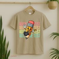 Rock The Test Day Teacher Testing Day Motivational Funny T-Shirt thumb 2