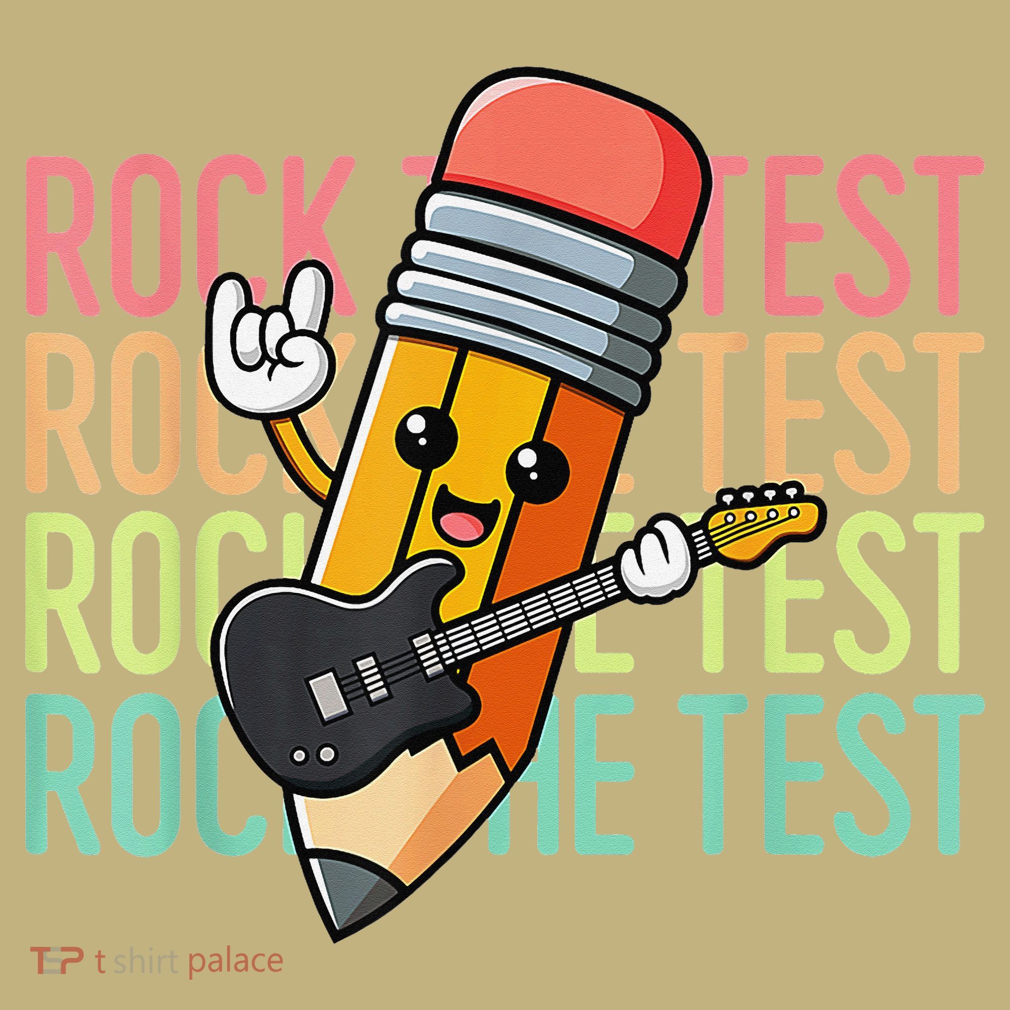 Rock The Test Day Teacher Testing Day Motivational Funny Mousepad