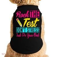 Rock The Test Dont Stress Just Do Your Best Testing Day Doggie Tank thumb 0