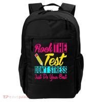 Rock The Test Dont Stress Just Do Your Best Testing Day Backpack thumb 0