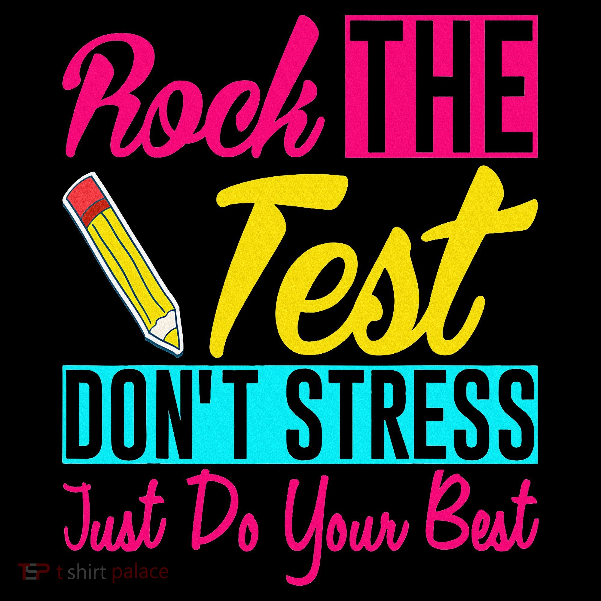Rock The Test Dont Stress Just Do Your Best Testing Day Women's Hoodie
