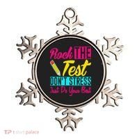 Rock The Test Dont Stress Just Do Your Best Testing Day Ornament thumb 0