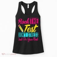 Rock The Test Dont Stress Just Do Your Best Testing Day Women's Tank Top thumb 0