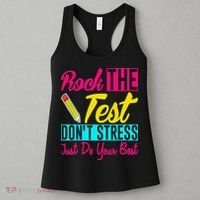 Rock The Test Dont Stress Just Do Your Best Testing Day Women's Tank Top thumb 3