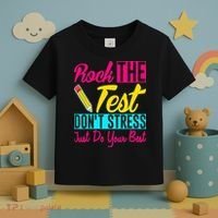 Rock The Test Dont Stress Just Do Your Best Testing Day Toddler T-Shirt thumb 3