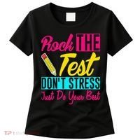 Rock The Test Dont Stress Just Do Your Best Testing Day Women's T-Shirt thumb 0