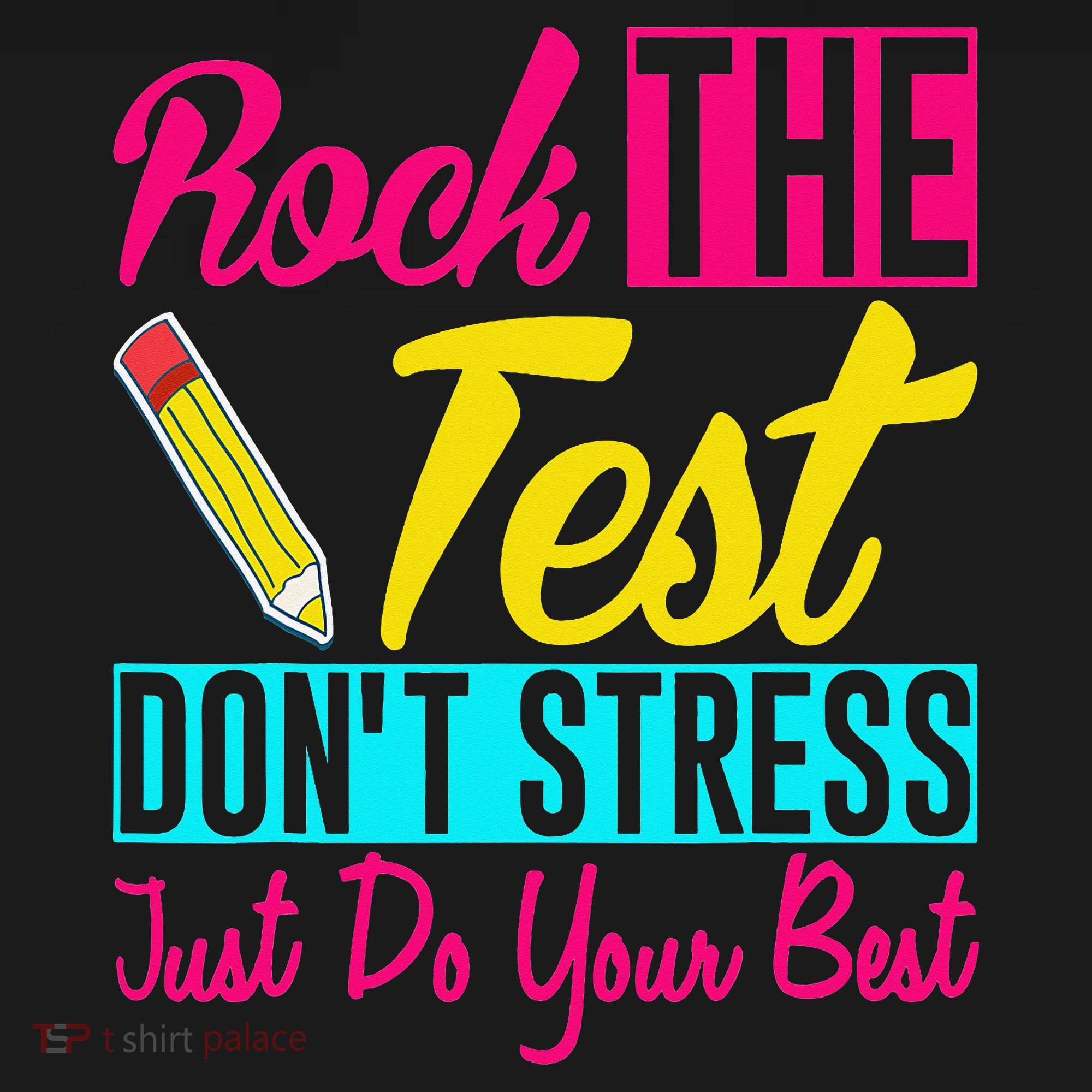 Rock The Test Dont Stress Just Do Your Best Testing Day Kids Sweatshirt