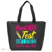 Rock The Test Dont Stress Just Do Your Best Testing Day Tote Bag thumb 0