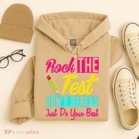 Rock The Test Dont Stress Just Do Your Best Testing Day Hoodie thumb 4